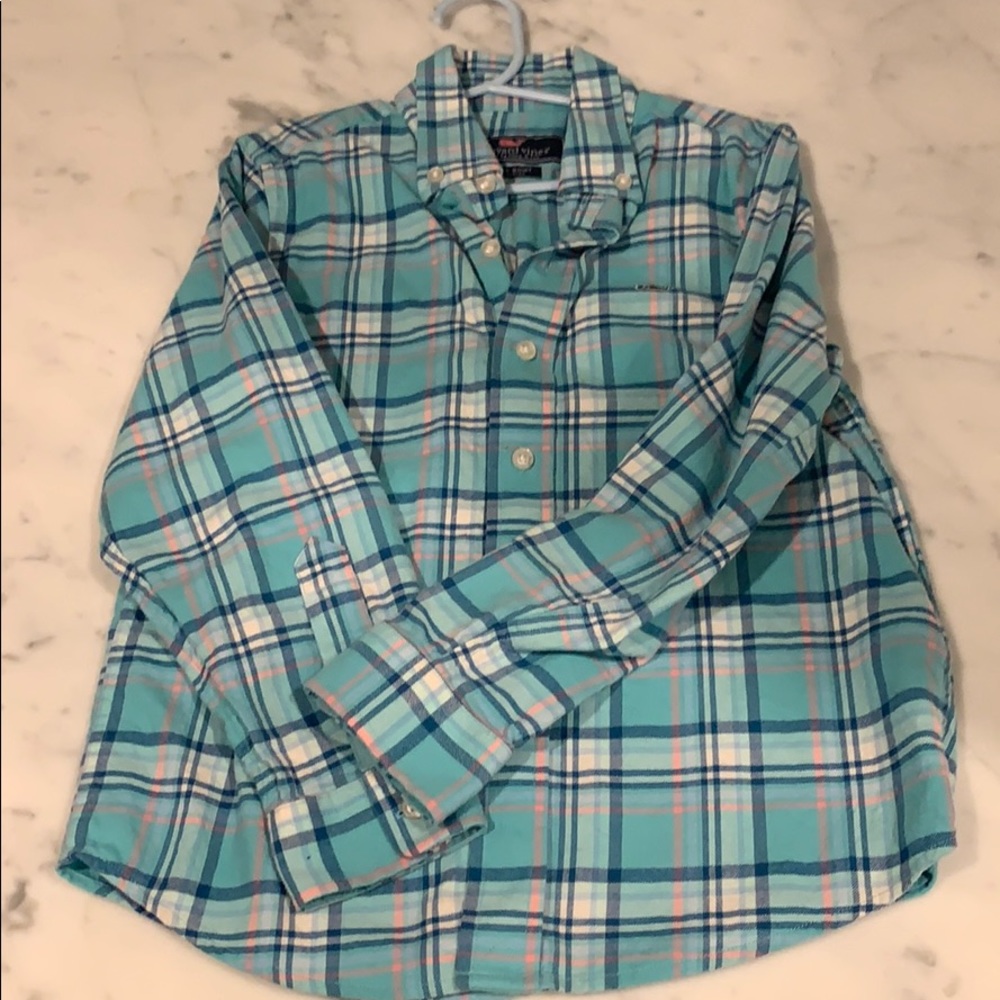 Vineyard Vines Boys Long Sleeve Whale Shirt Sz 6
